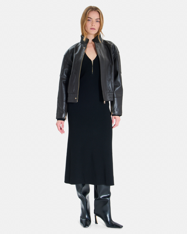 Ritassy Dress Long black dress with long sleeves ZAPA
