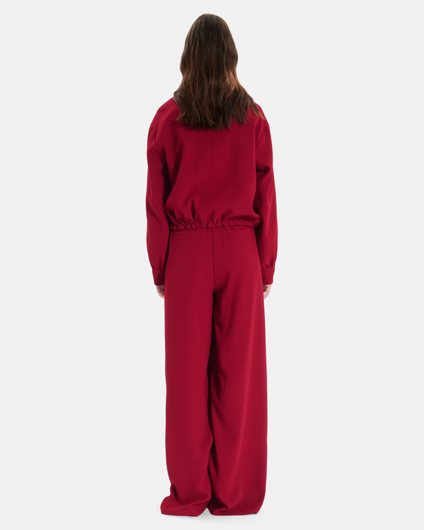Bercilli Jacket Carmine red zip-up jacket with a stand-up collar ZAPA