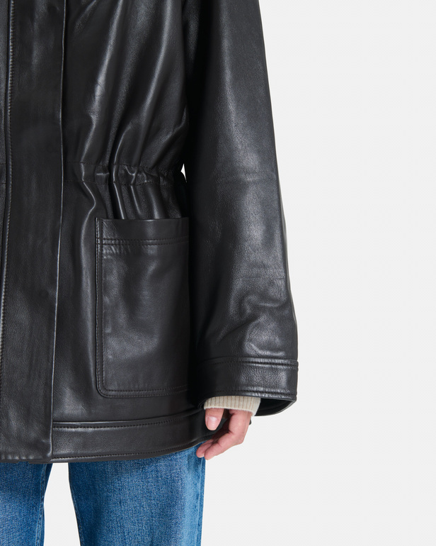Valence Jacket adjustable mid-length chocolate brown jacket ZAPA