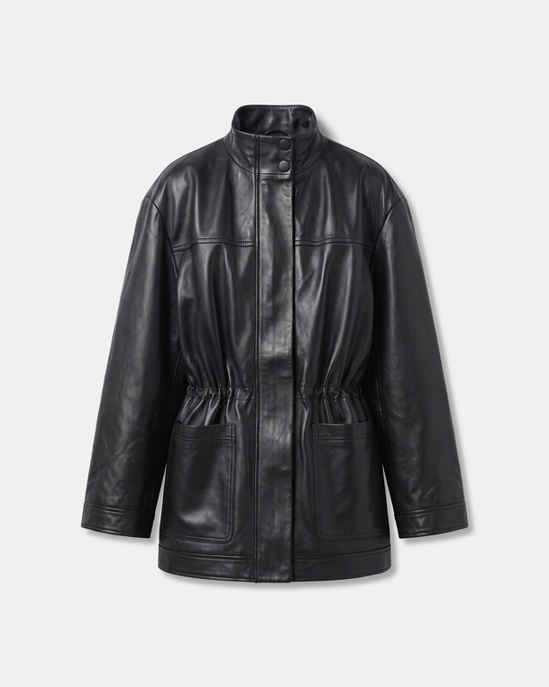 Valence Jacket adjustable mid-length chocolate brown jacket ZAPA