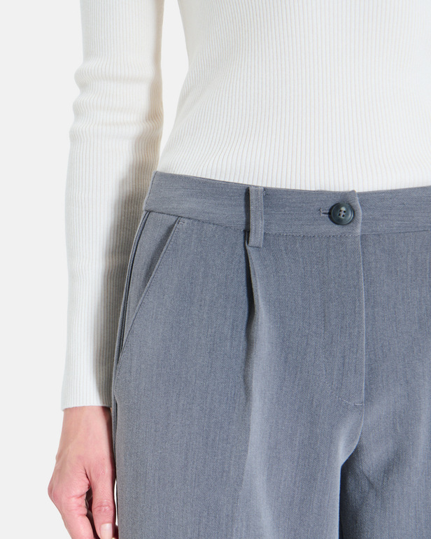 Pleyel Pants Pleyel Grey Marl Palazzo Trousers ZAPA