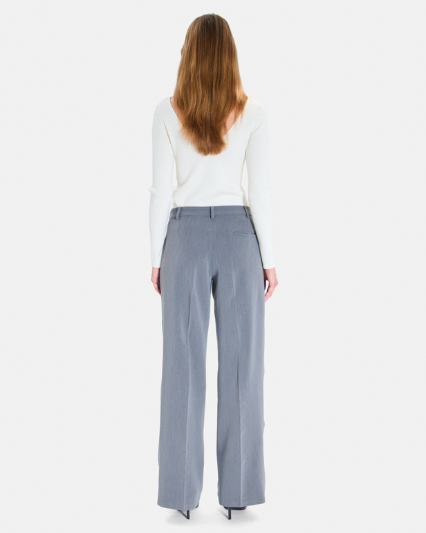 Pleyel Pants Pleyel Grey Marl Palazzo Trousers ZAPA