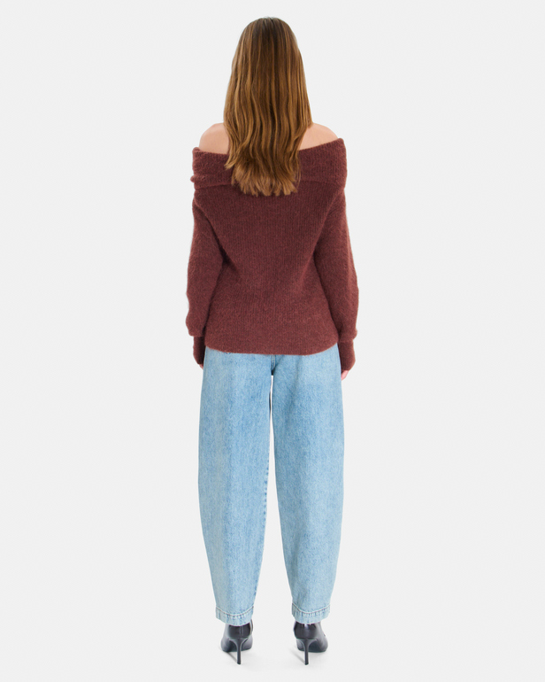 Numa Sweater Chocolate wool knit sweater ZAPA